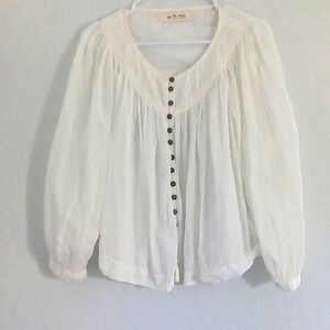 We the Free lightweight boho white blouse